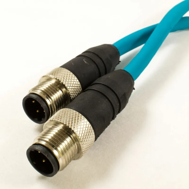 OBSOLETE - Alpha Connect Cordset - M12 Male Straight to M12 Male Straight - 24AWG 2 Poles - DR04DR118 - Teal - 0.6M (1.97ft) Best Choice