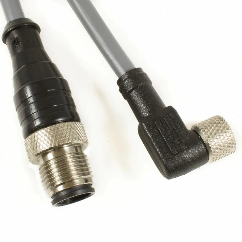 OBSOLETE - Alpha Connect EcoFlex PUR Cordset - M12 Male Straight to M8 Female 90° - 22AWG 4 Poles - DR04GW101 - Slate - 20M (65.6ft) Deal