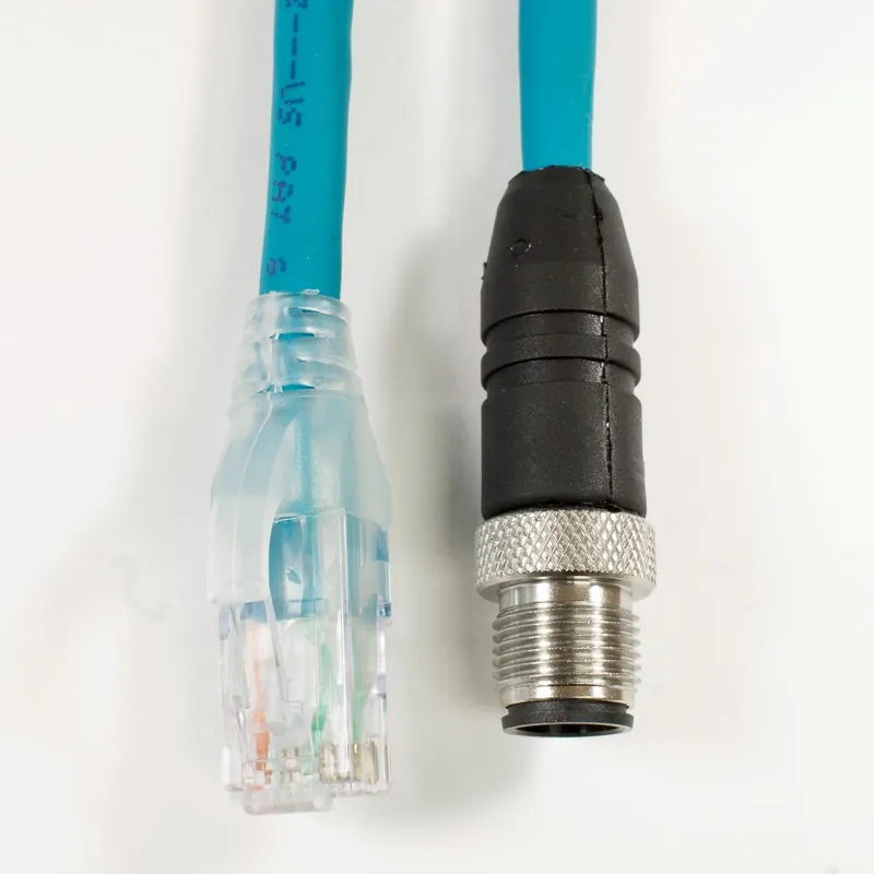 OBSOLETE - Alpha Connect Ethernet Cordset - M12 Male Straight to RJ45 Male - 24AWG 2 Poles - DR04QR118 - Teal - 1M (3.28ft) Place Order