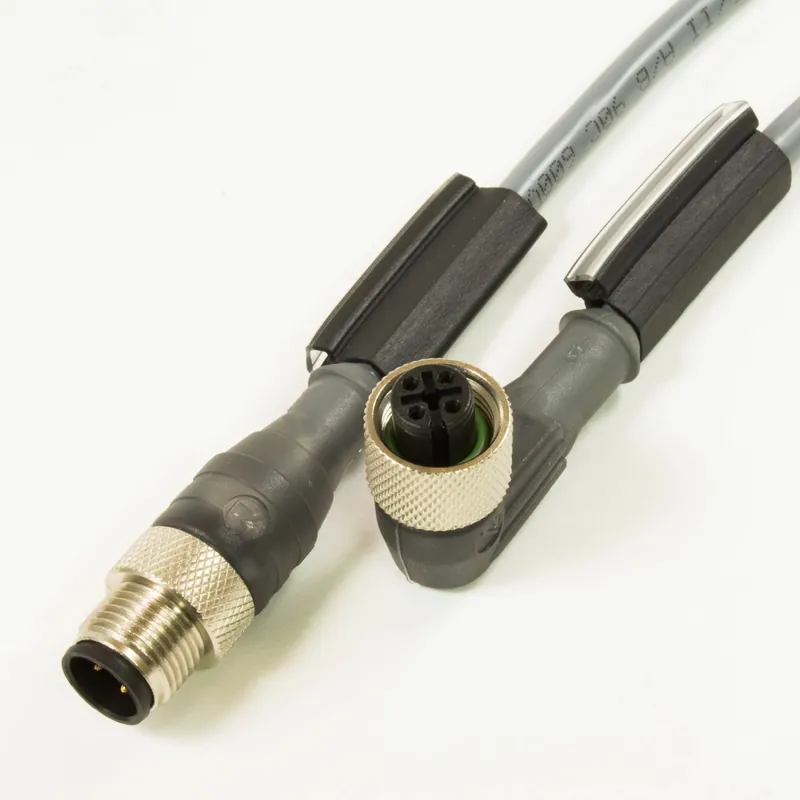 OBSOLETE - Alpha Connect Cordset - M12 Male Straight to M12 Female 90° - 22AWG 2 Poles - DR05AW102 - Slate - 5M (16.4ft) Shop Now
