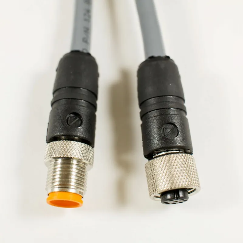 Special Offer OBSOLETE - Alpha Connect Cordset - M12 Male Straight to M12 Female Straight - 24AWG 8 Poles - DR08AR128 - Slate - 0.6M (1.97ft)