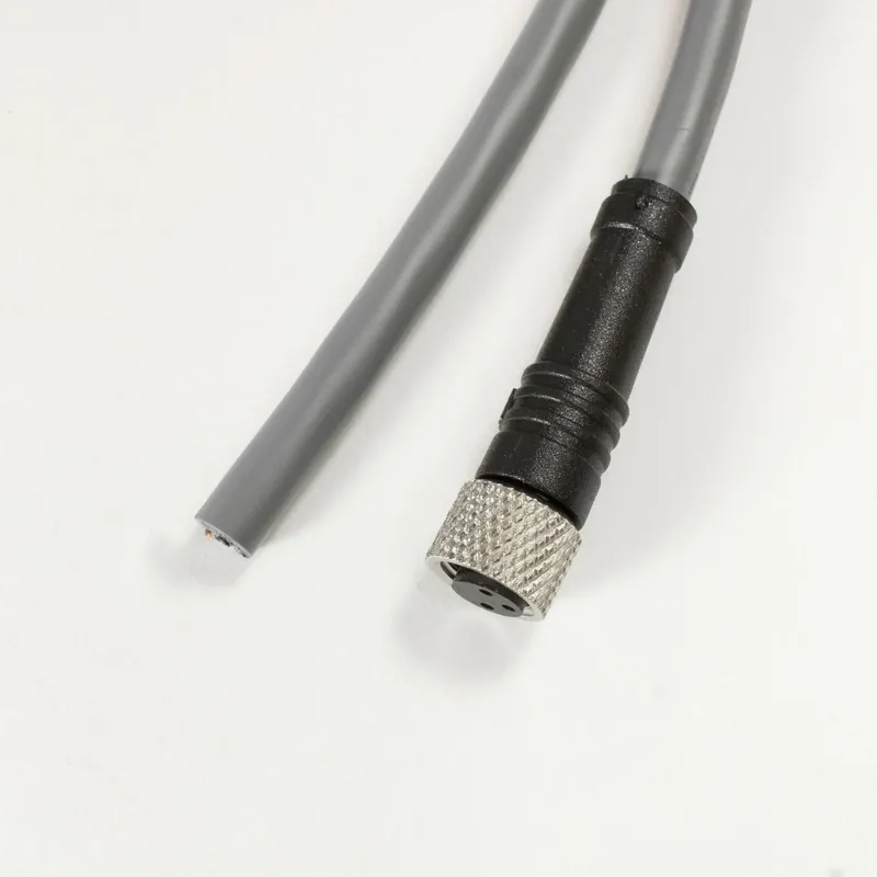 OBSOLETE - Alpha Connect EcoFlex PUR Cordset - M8 Female Straight to Cut End - 22AWG 3 Poles - GR0300100 - Slate - 1M (3.28ft) Best Price