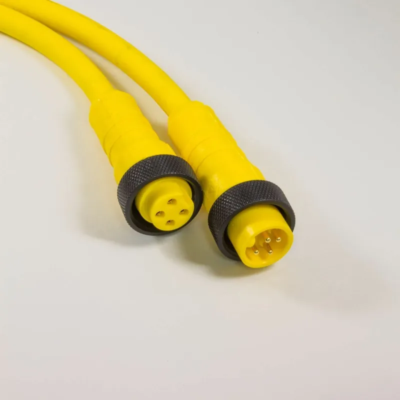 Top Pick OBSOLETE - Alpha Connect Cordset - Mini Male Int Threads to Mini Female Straight - 16AWG 3 Poles - PR03KR113 - Yellow - 0.6M (1.97ft)