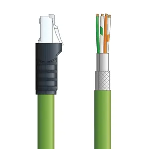 Shop Now C6A002F01 - LAPP ETHERLINE® Industrial Cordsets 22 AWG / 4 pair CAT6A - Green Polyurethane (PUR) - RJ45 / Wire Leads connectors - 1m