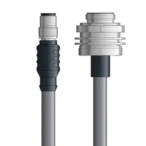 DN4110074S01 - LAPP UNITRONIC® DeviceNet Cordsets 15 & 18 AWG / 1 + 1 pair Bus - Gray PVC - M12 Male / 7/8 in Male Bulkhead connectors - 1m Professional Grade