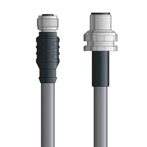 New Arrival DN4110035S01 - LAPP UNITRONIC® DeviceNet Cordsets 15 & 18 AWG / 1 + 1 pair Bus - Gray PVC - M12 Female / M12 Male Bulkhead connectors - 1m