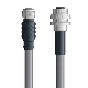 Low Price DN4110095F02 - LAPP UNITRONIC® DeviceNet Cordsets 14 & 18 AWG / 1 + 1 pair Bus - Gray PVC - M12 Female / M12 Female Bulkhead connectors - 2m