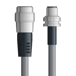 Fast Shipping DN4110085F05 - LAPP UNITRONIC® DeviceNet Cordsets 14 & 18 AWG / 1 + 1 pair Bus - Gray PVC - 7/8 in Male / M12 Male Bulkhead connectors - 5m
