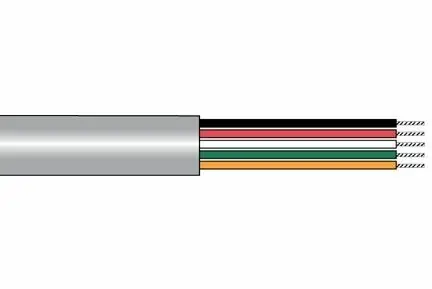 Alpha M12105LW-SL199 PVC Control Cable for Stationary or Minimal Flex Applications - 12 Awg 5 Conductor - Blue Conductor Insulation Fast Shipping