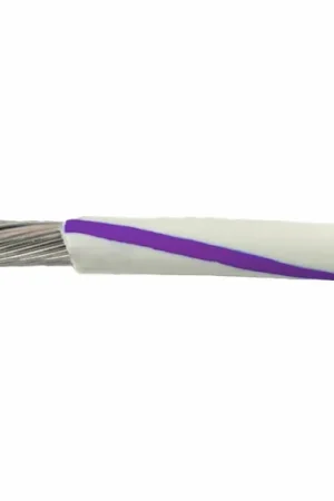 1853 WV005 - Alpha Wire MIL-W-16878E/1/Type B/MIL-W-76B/Type LW PVC Hook-Up/Lead Wire - 26 AWG - 7/34 Stranded Conductor - Tinned Copper - 600V - White/Violet - 100ft Hot Deal