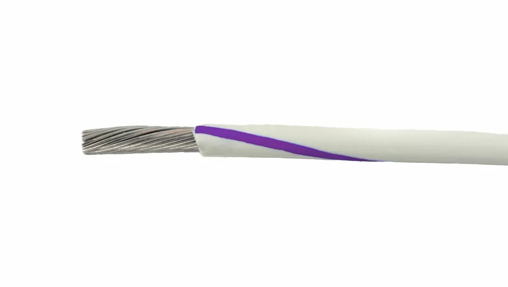 1853 WV005 - Alpha Wire MIL-W-16878E/1/Type B/MIL-W-76B/Type LW PVC Hook-Up/Lead Wire - 26 AWG - 7/34 Stranded Conductor - Tinned Copper - 600V - White/Violet - 100ft Hot Deal