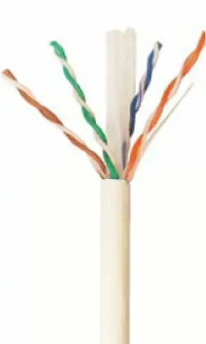 While Supplies Last CAT6 Unshielded PVC Ethernet Cable - 23 AWG 4 Pair - White
