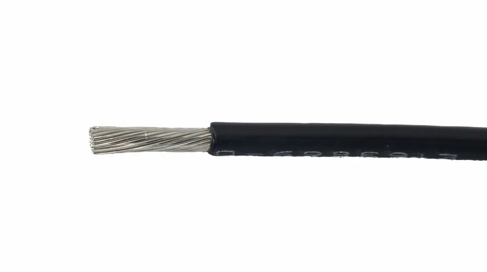 Certified Alpha Wire EcoWire® Hook-Up/Lead Wire - 24 AWG 7 Stranded Conductor - Tinned copper - 600V - Black - 100 ft