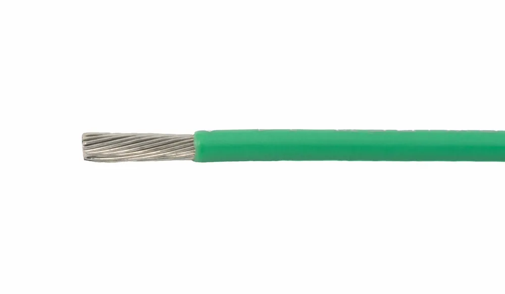 Clearance Alpha Wire EcoWire® Plus Hook-Up/Lead Wire - 20 AWG 7 Stranded Conductor - Bare copper - 300V - Green - 1000 ft