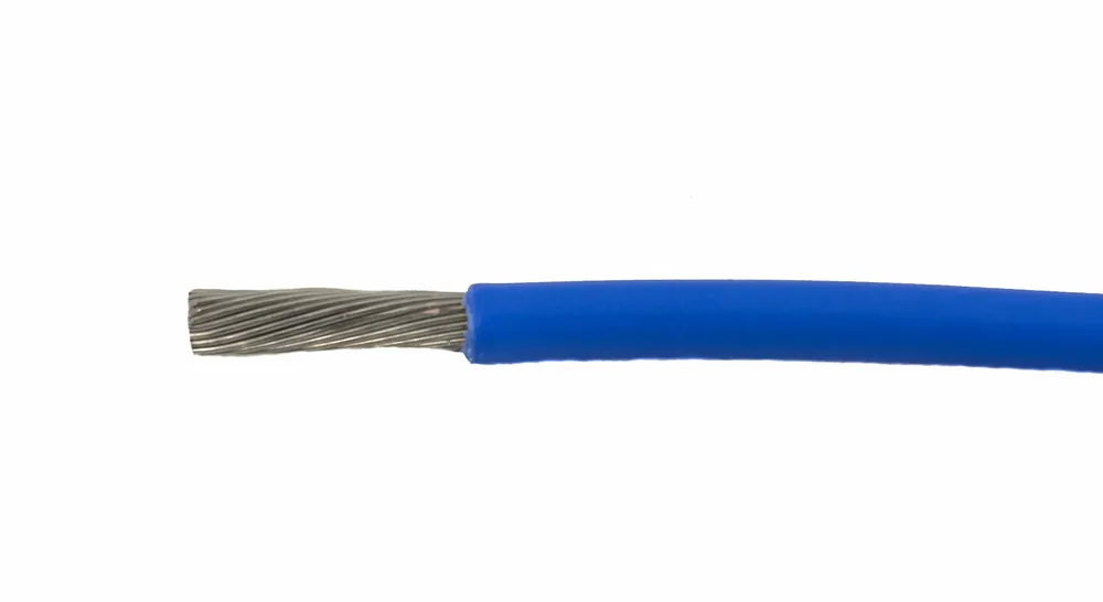 Alpha Wire EcoWire® Plus Hook-Up/Lead Wire - 15 AWG 19 Stranded Conductor - Bare copper - 300V - Blue - 100 ft Price Drop