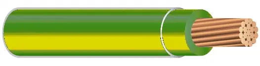 Bargain THHN Building Wire - 6 AWG - Green/yellow - Stranded Conductor