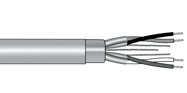 Alpha EcoCable® Mini Foil Shield Multipair Cable - 28 AWG 8 Pair - Slate - 300V - 100 ft Popular