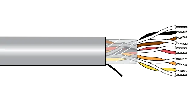 Alpha EcoCable® Mini Unshielded Multipair Cable - 24 AWG 25 Pair - Slate - 300V - 100 ft Cheap
