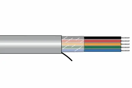 Alpha Xtra-Guard®1 Unshielded Multiconductor Cable - 20 AWG 15 Conductor - Slate - 300V - 100 ft - Color Code D Premium