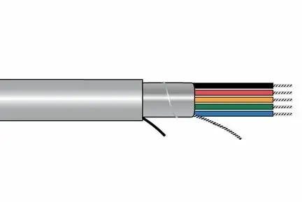 Secure Checkout Alpha Xtra-Guard®1 Foil Shield Multiconductor Cable - 18 AWG 30 Conductor - Slate - 300V - 500 ft