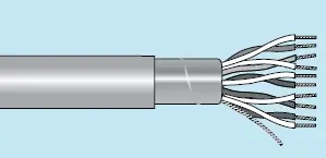 Alpha Essentials Multi-Pair Low Smoke Zero Halogen (LSZH) Cable - Foil Shield - 22 AWG 12 Pair - Gray - 300V - 1000ft - Alpha 6017L SL001 Cheap
