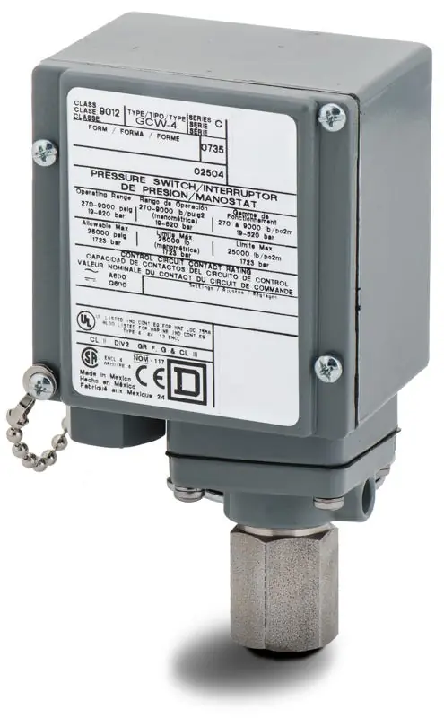 Order Now Telemecanique 9012GCW4 Pressure Switch