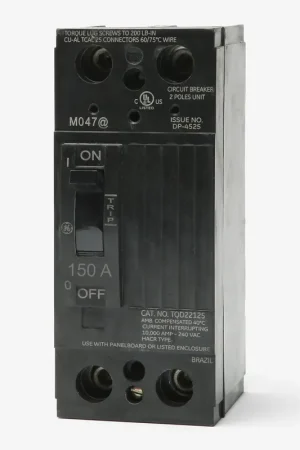 ABB / General Electric TQD22150 - 150A 2 Pole Molded Case Circuit Breaker Super Sale