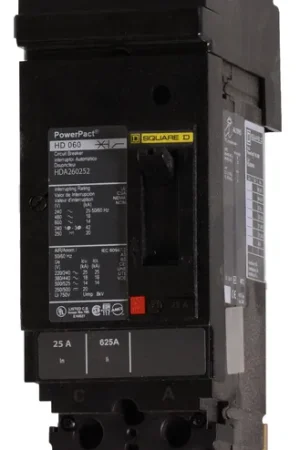 While Supplies Last Square D HDA260252 - 25A 2 Pole Molded Case Circuit Breaker