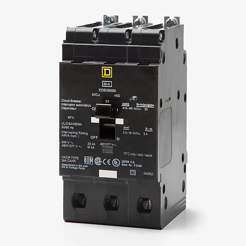 Square D EDB36080 - 80A 3 Pole Molded Case Circuit Breaker Next Day Delivery