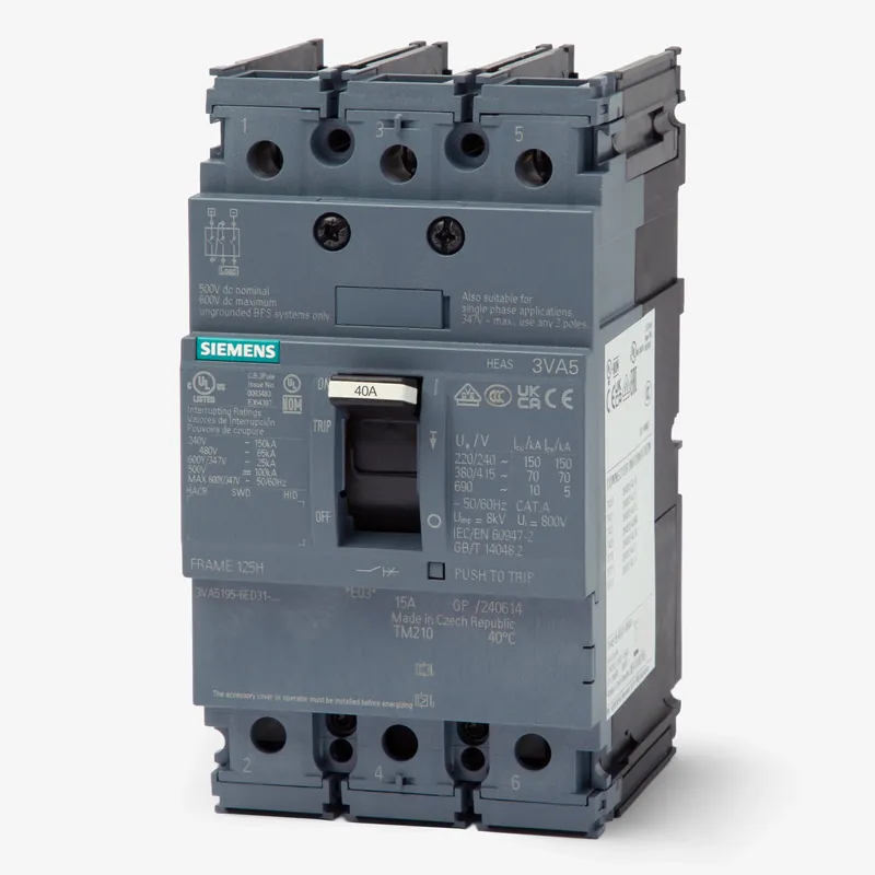 Seasonal Sale Siemens 3VA5140-6ED31-0AA0 - 40A 3 Pole Molded Case Circuit Breaker