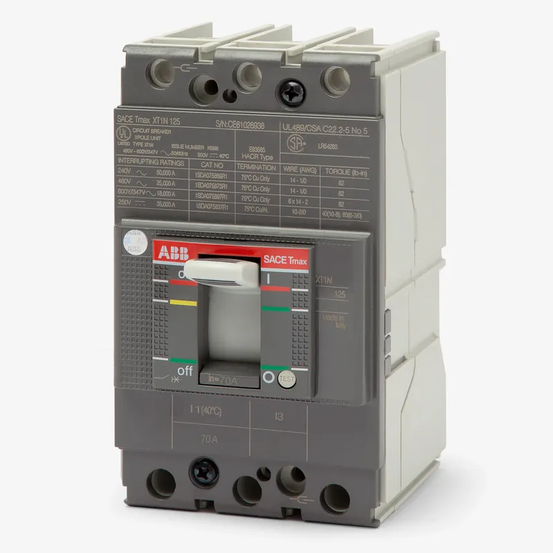 Cheap ABB XT1NU3070AFD000XXX - 70A 3 Pole Molded Case Circuit Breaker