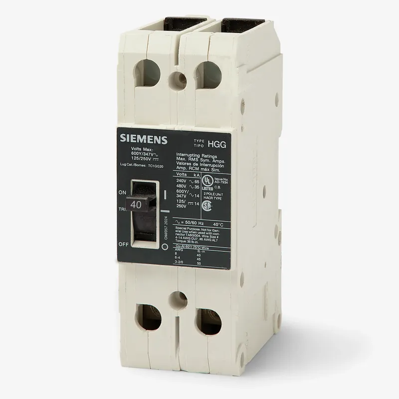 Siemens HGG2B040L - 40A 2 Pole Molded Case Circuit Breaker Get Yours