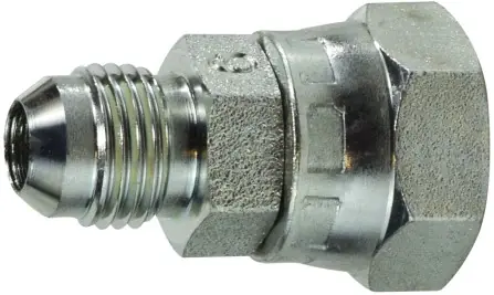 While Supplies Last Midland Metal 72404 Adapter, 1/4 in MJIC x 1/4 in Female BSPP Swivel, Steel