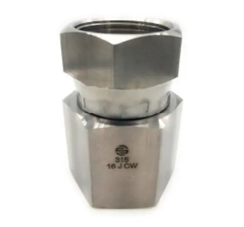 Brand New Stainless Adapters SS6506-16-16 Swivel Adapter, 1 in Female JIC x 1 in FNPT, Stainless Steel