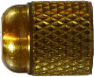 Midland Metal 10082 Finger Tighting Cap, 3/8 in SAE 45 deg Female Flared, Brass Final Sale