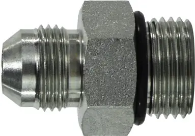 Price Drop Midland Metal 64003 Straight Connector, 3/16 in 37 deg JIC Male Flared x 3/16 in Male ORB, Steel