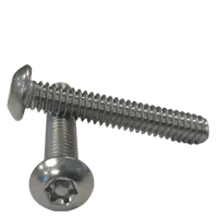 Luxury 3/8"-16 x 1 1/2" Machine Screws, Torx Button Head, T45 Drive 6 Lobe Pin-In (Tamper-Resistant), 18-8 Stainless Steel, Full Thread, Qty 100