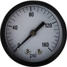 Midland Metal 80305 Pneumatic Pressure Gauge, 2 in Dial, 0 to 160 psi Measuring Range, 1/4 in Connection Limited Time