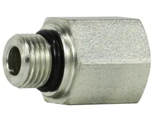 Midland Metal 6405O44 Straight Adapter, 7/16 in Male ORB x 1/4 in FNPT, Steel Best Choice