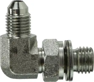 Time-Limited Midland Metal 7205NWO410 90 deg Metric Elbow, 7/16 in JIC x M10 Male Metric, Steel