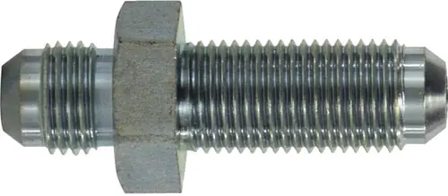 While Supplies Last Midland Metal 270066 Bulkhead Union, 3/8 in Male 37 deg JIC Flared x 3/8 in Male 37 deg JIC Flared, Steel