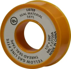 Genuine Midland Metal 982127 Gas Line Tape, 3/4 in W, 520 in L, Yellow
