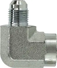 Midland Metal 250262 90 deg Straight Elbow, 3/8 in 37 deg JIC Flared x 1/8 in FPT, Steel Holiday Sale