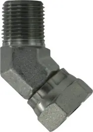 Midland Metal 150344 45 deg Swivel Adapter Elbow, 1/4 in MPT x 1/4 in FNPSM, Steel Top Rated