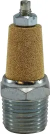 Popular Midland Metal 28379 Muffler with Flow Adjustment, 1/8 in Nominal, MPT, Brass