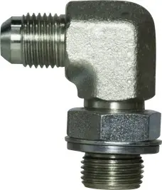 Midland Metal 7202NWO68 90 deg Elbow, 9/16 in JIC x 1/2 in Male BSPP, Steel Price Drop