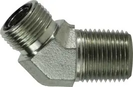 Midland Metal FS25031212 45 deg Elbow, 1-3/16 in Male ORFS x 3/4 in MNPT, Steel Best Seller