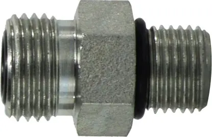 Midland Metal FS6400O128 Straight Connector, 1-3/16 in Male ORFS x 3/4 in Male ORB, Steel While Supplies Last