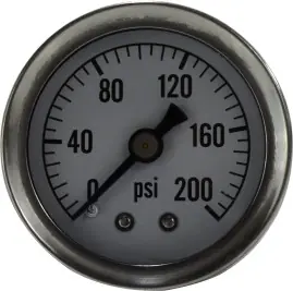 Midland Metal 80616 Pneumatic Pressure Gauge, 1-1/2 in Dial, 0 to 200 psi Measuring Range, +/-1.5 % Accuracy New Release