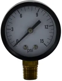 Midland Metal 80007 Pneumatic Pressure Gauge, 2 in Dial, 0 to 300 psi Measuring Range, 1/4 in Connection In Demand